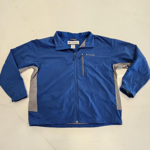 Columbia Sz XXL Ascender Jacket Mens Blue Softshell Comfort Outdoor Hiking Omni - Picture 3 of 11